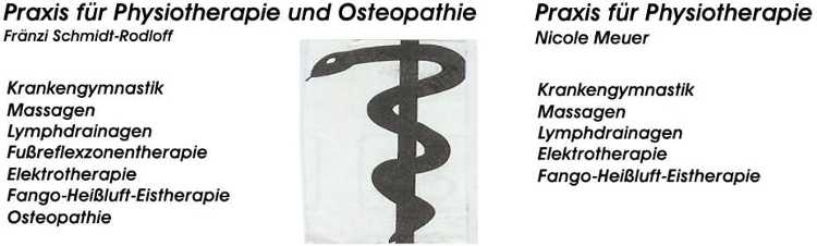 Praxis für Physiotherapie und Osteopathie Praxis für Physiotherapie und Osteopathie