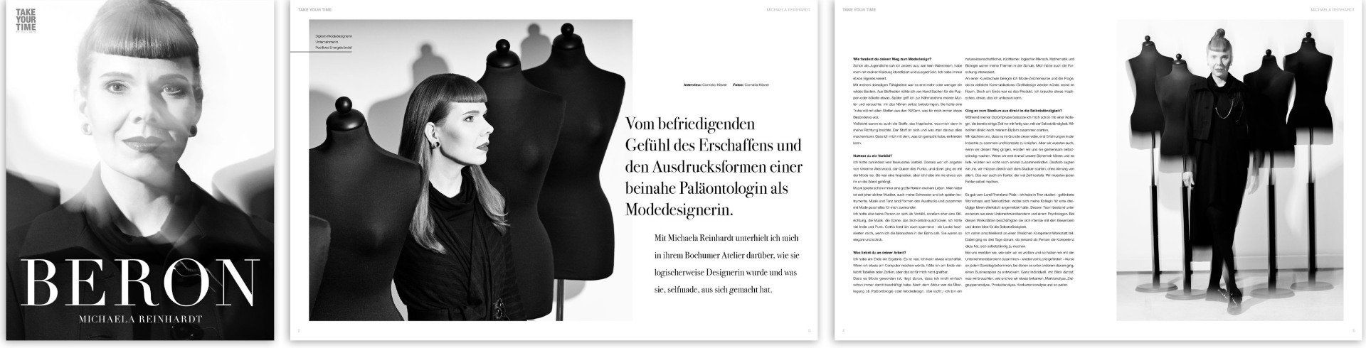 Take Your Time magazine layout Michaela Reinhardt by Cornelia Köster