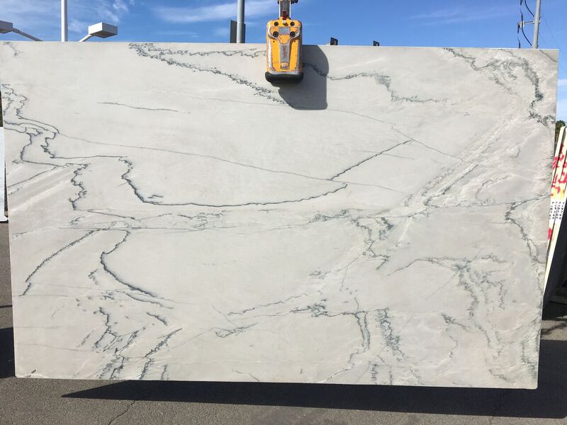 Calacatta Quartz Leather Marble Slab