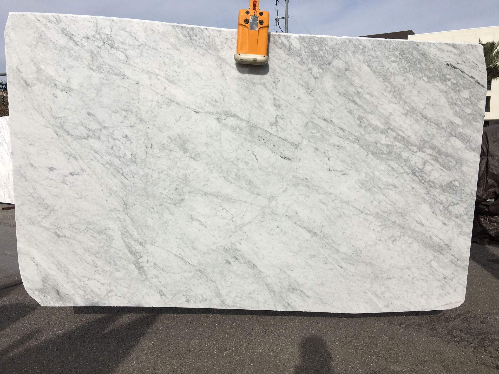White Carrara Slab of Marble