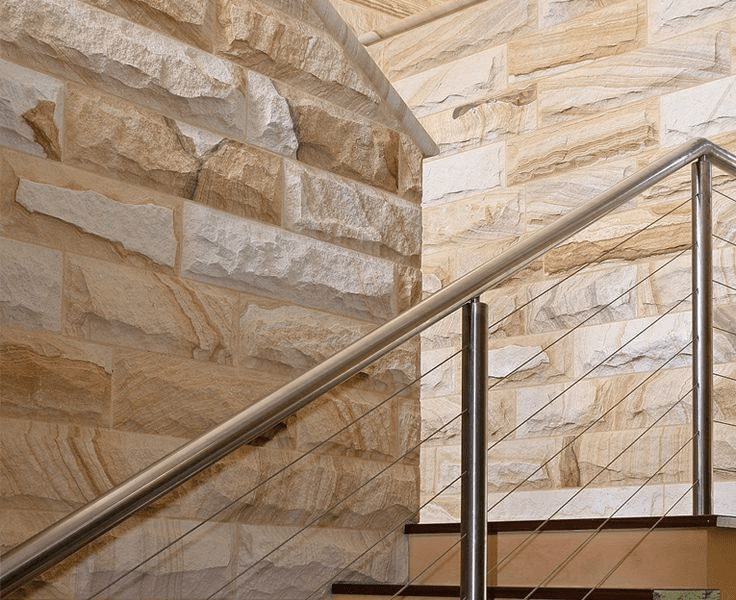 Sandstone Cladding wall and stairs