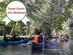 Firmenausflug mit Kanu und Fahrrad im Spreewald