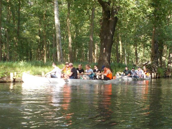 Firmenjubiläum Ausflug Spreewald Kanu Geocaching
