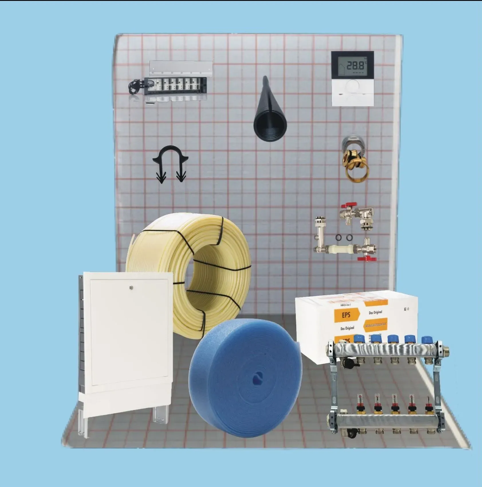 Fußbodenheizung Material