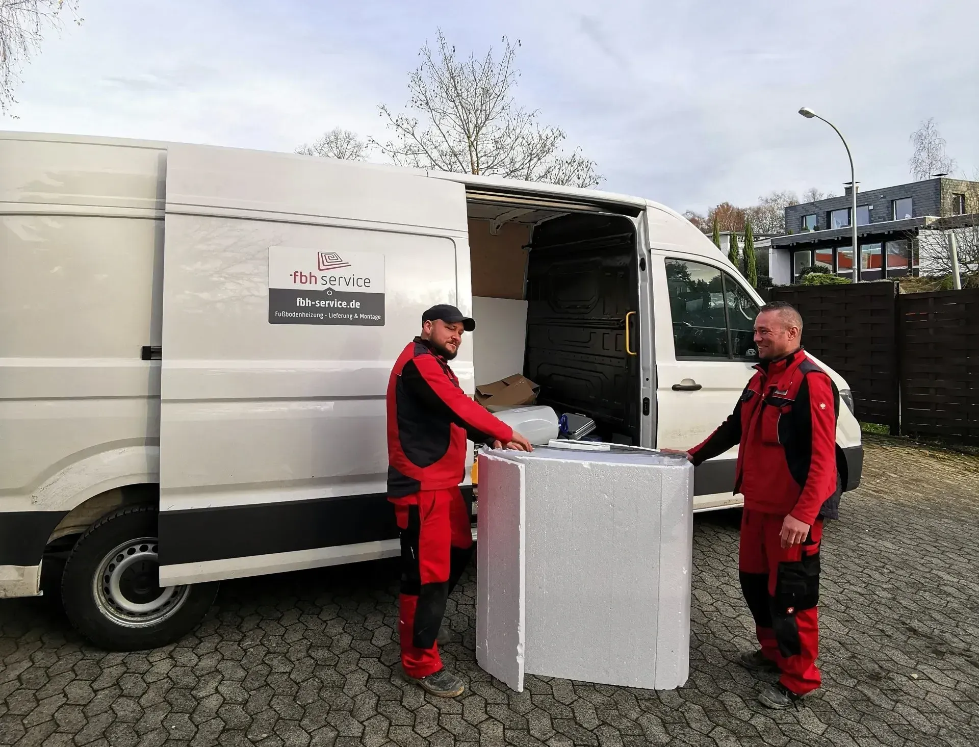 Materialtransport Fußbodenheizung fbh Service GmbH