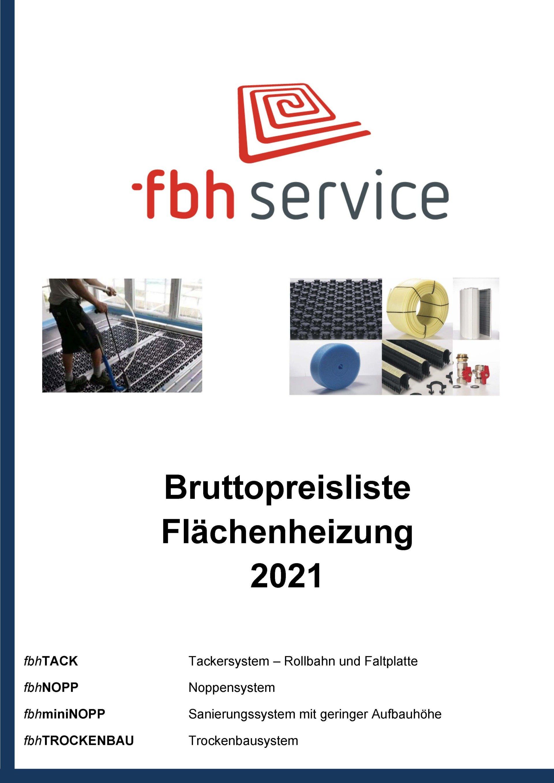Preisliste fbh Service GmbH