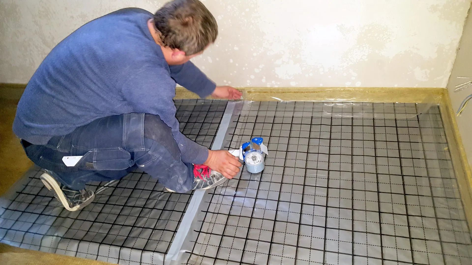 Fufbodenheizung Verlegung Mineralwollesystem