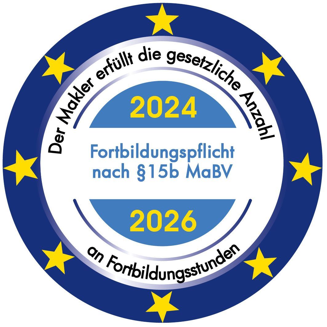 FinallyImmo GmbH hat die Fortbildungspflicht nach § 15b MaBV erfüllt für 2024–2026 Siegel