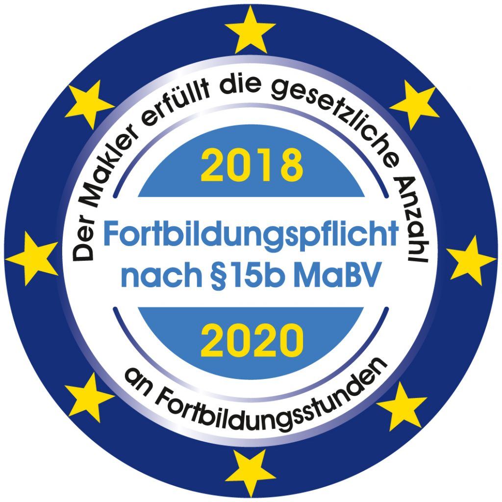 FinallyImmo GmbH hat die Fortbildungspflicht nach § 15b MaBV erfüllt für 2018–2020 Siegel