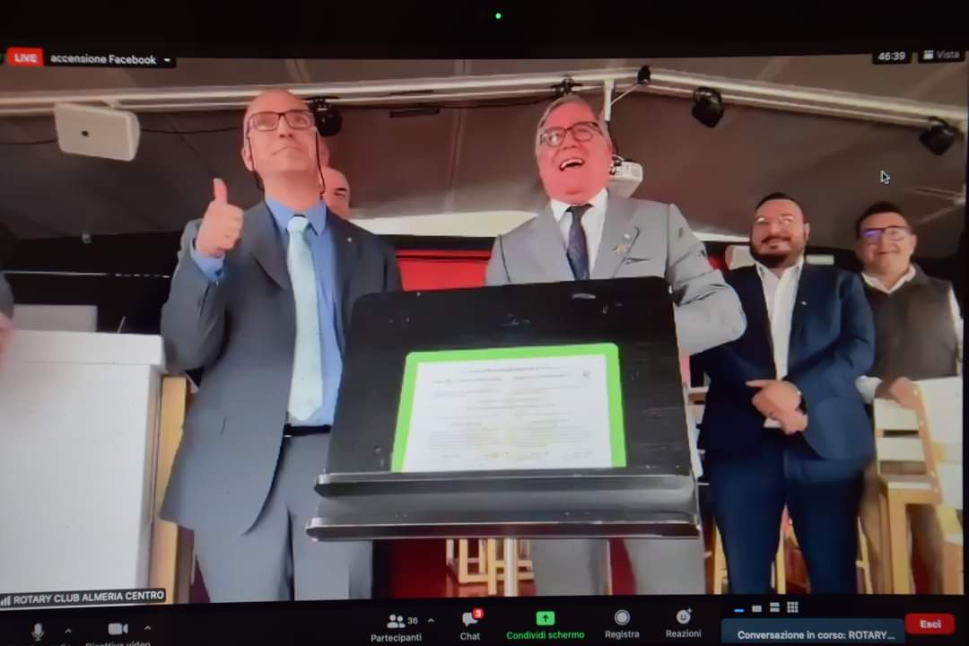 En estos duros momentos en los que muchas personas viven el dolor de enfrentamiento desalmado. Los clubes rotarios de Valle de Telesina de Italia y Almeria centro en España, nos hemos hermanado con la meta común de hacer crecer nuestros clubes y nuestras comunidades poniendo en valor la unión y la amistad. Ha sido un acto online sencillo y emocionante. En estos duros momentos en los que muchas personas viven el dolor de enfrentamiento desalmado. Los clubes rotarios de Valle de Telesina de Italia y Almeria centro en España, nos hemos hermanado con la meta común de hacer crecer nuestros clubes y nuestras comunidades poniendo en valor la unión y la amistad. Ha sido un acto online sencillo y emocionante.
