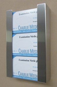 Stainless steel 3 tier glove box holder Stainless steel 3 tier glove box holder