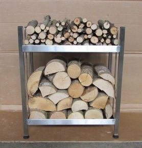 Stainless steel log stand