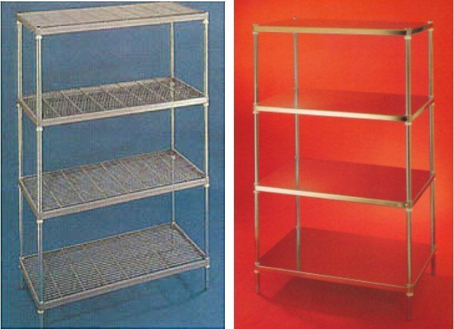 Stainless steel modular shelving Bespoke stainless steel modular shelving