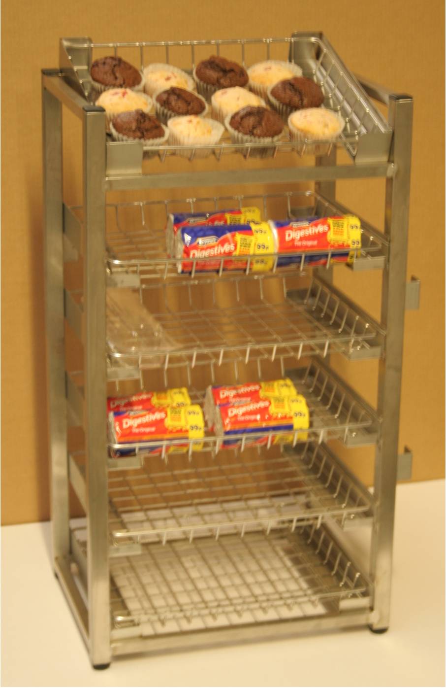 Stainless steel freestanding display stand Stainless steel freestanding display stand