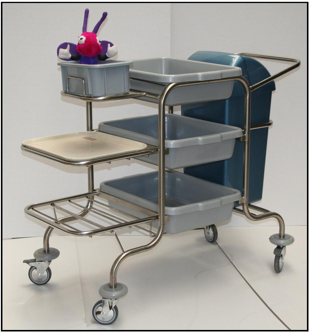 Stainless steel restaurant clearing trolley Stainless steel restaurant clearing trolley