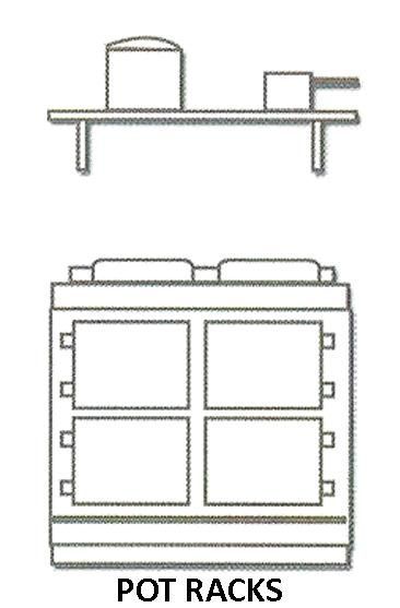 Traditional Pot Rack Design with or without flue cut out Traditional Pot Rack Design with or without flue cut out