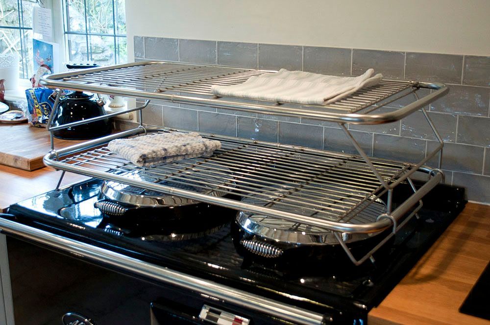 Two Tier Drying Racks in Black or Stainless Steel Two Tier Drying Racks in Black or Stainless Steel