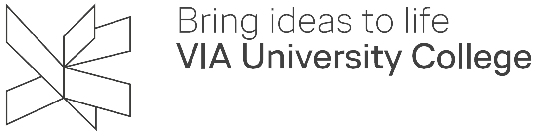 grey-scale logo of VIA University College