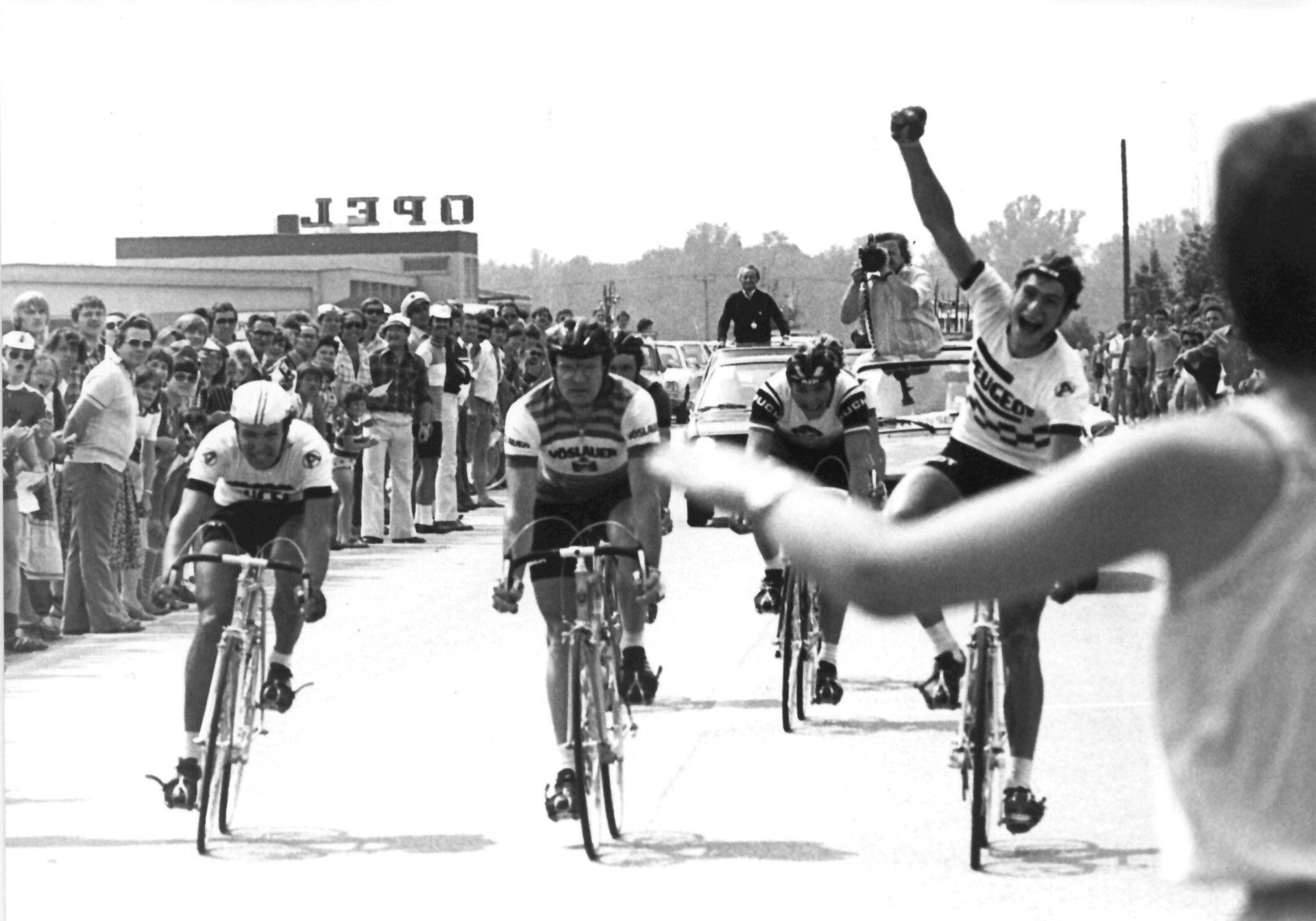 ÖM_Straße 1976, v. rechts: Herbert Spindler,Leo Karner, Peter Muckenhuber,Hans Summer