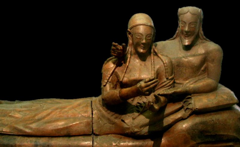 Le sarcophage des époux  de  Cerveteri en Italie