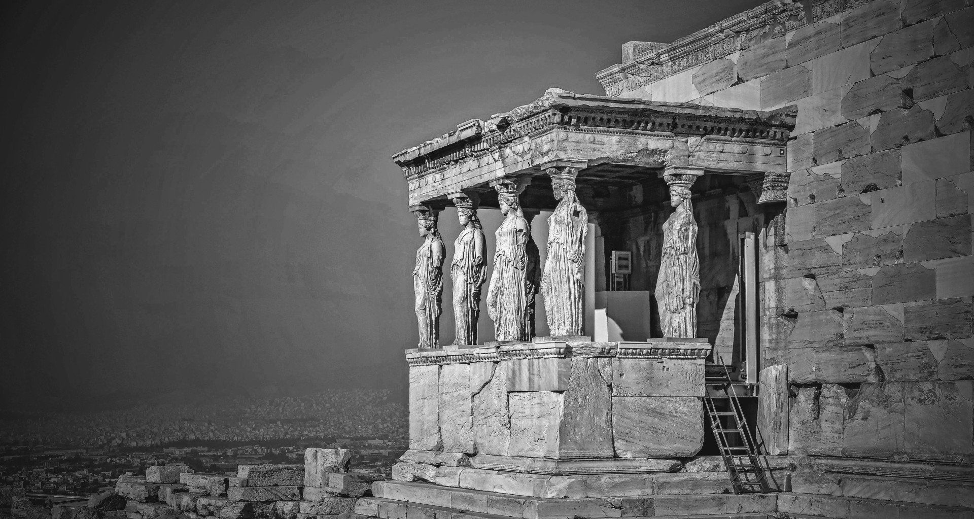 L'Erechthéion sur l'acropole d'Athènes en Grèce