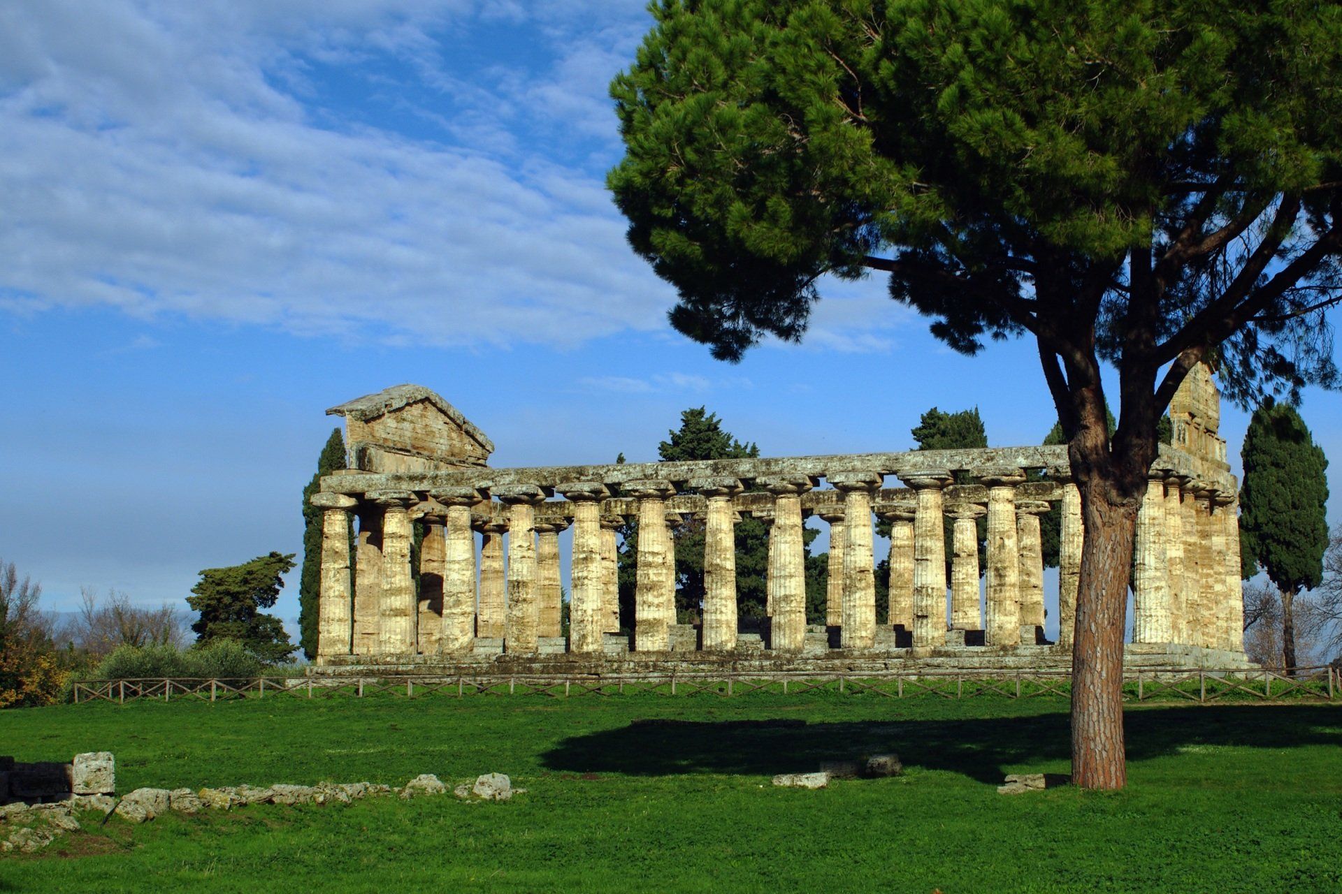 Le temple de Paestum en Italie