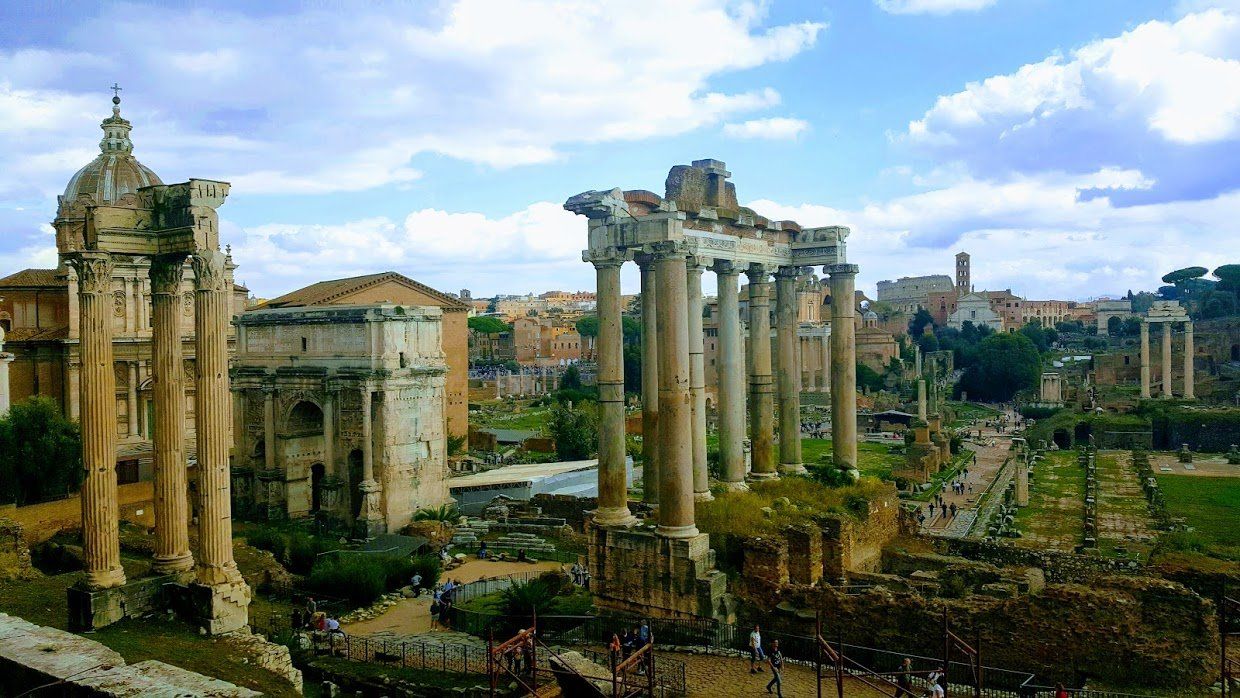 Le Forum romain à Rome en Italie