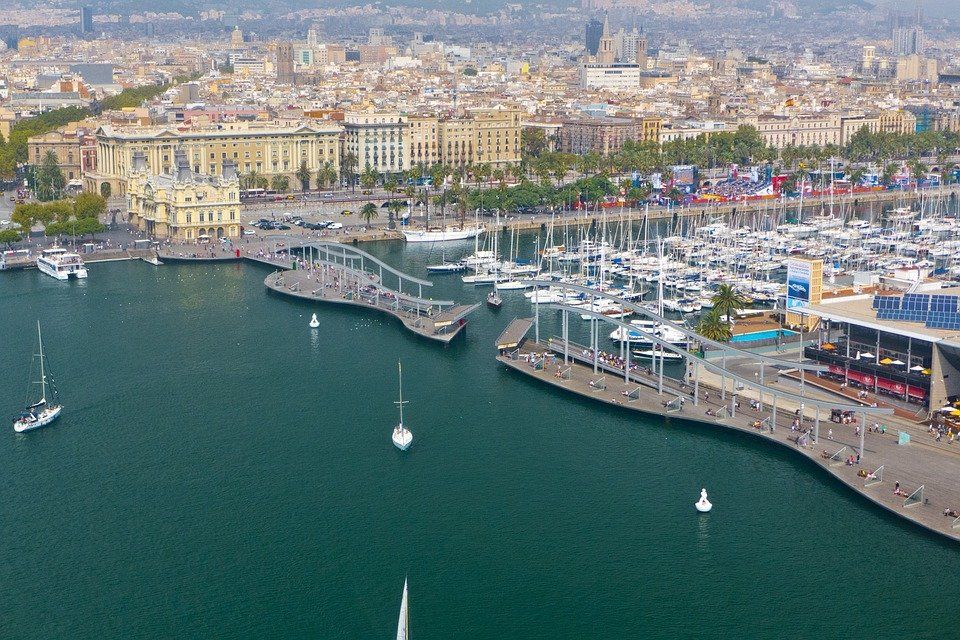 Le port de Barcelone en Espagne