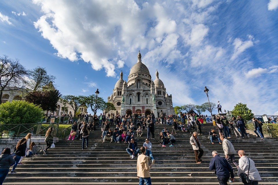 Le sacré cœur à Paris, butte Montmartre
