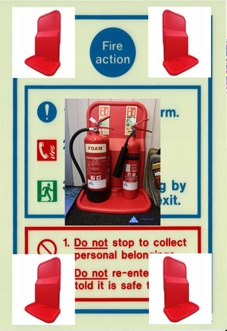 Extinguishers. Signs. Stands. fire extinguisher stand single double id sign fire action exit