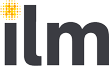 ILM logo - black with a yellow dot over the I