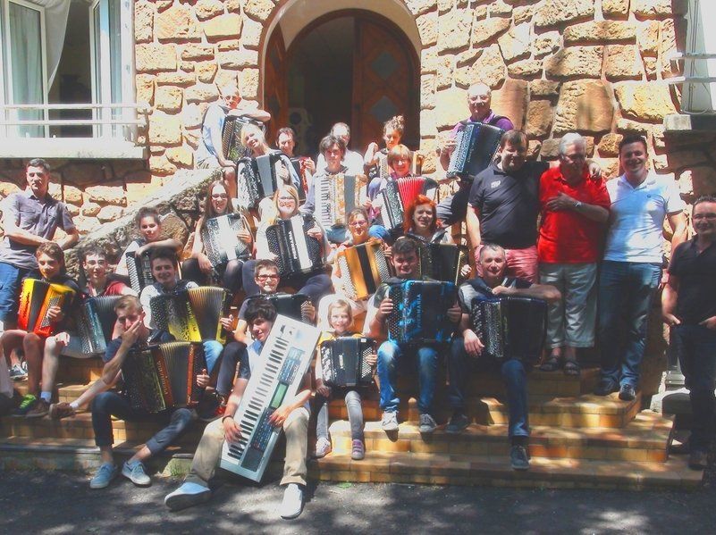 Photo stage Accordéon au CNIMA du 16 au 21 juillet 2018 (avec Eric  Bouvelle et Matthieu Chaussalet)