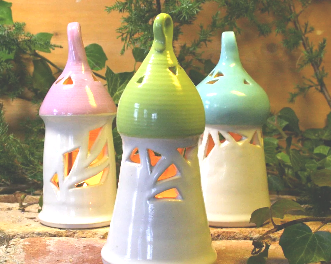 Lichthaus,Windlicht, Keramik