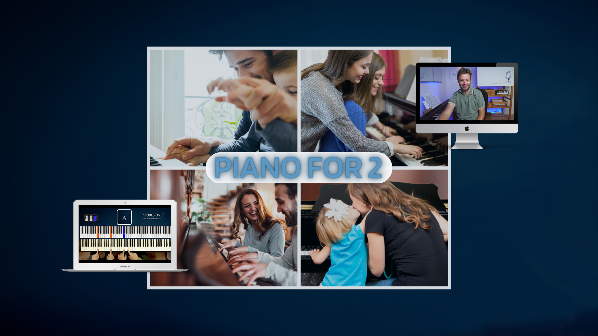 Du willst Klavier spielen lernen? Im Onlinekurs Pianofor2 startest gleich zusammen mit deinem Kind oder Freund/in.