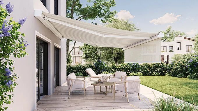 Markisen Beispiel
fichtner raumausstatter brandis wohnideen wohnstoffe sonnenschutz boden tapeten bodenbelag fenstervorhänge wandgestaltung polster