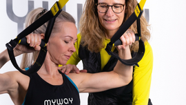 myway Andrea Pflüger, TRX-Training. Trainingssituation