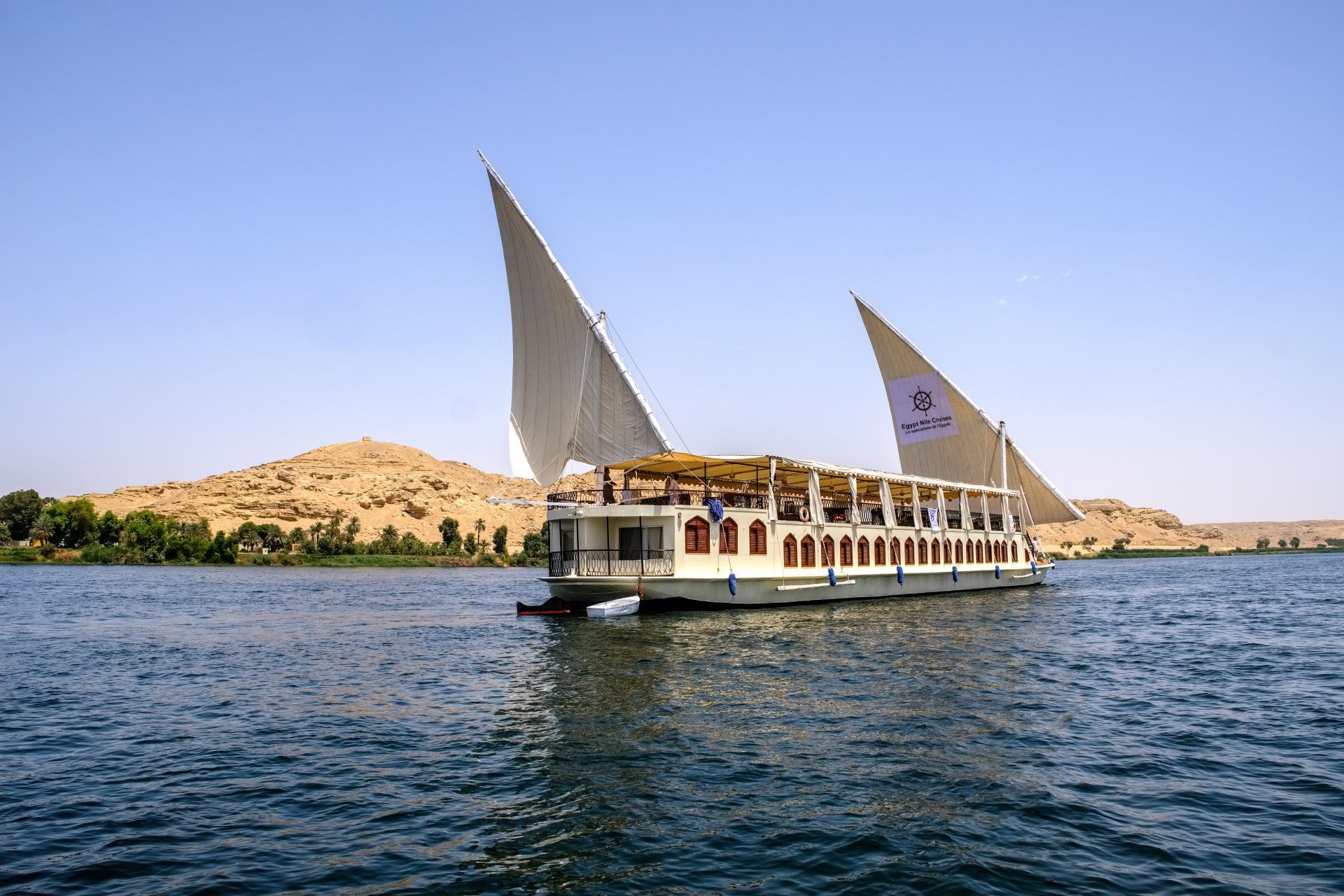 dahabiya sur le Nil, Dahabiayt, croisière petit bateau Louxor, voyage Egypte,