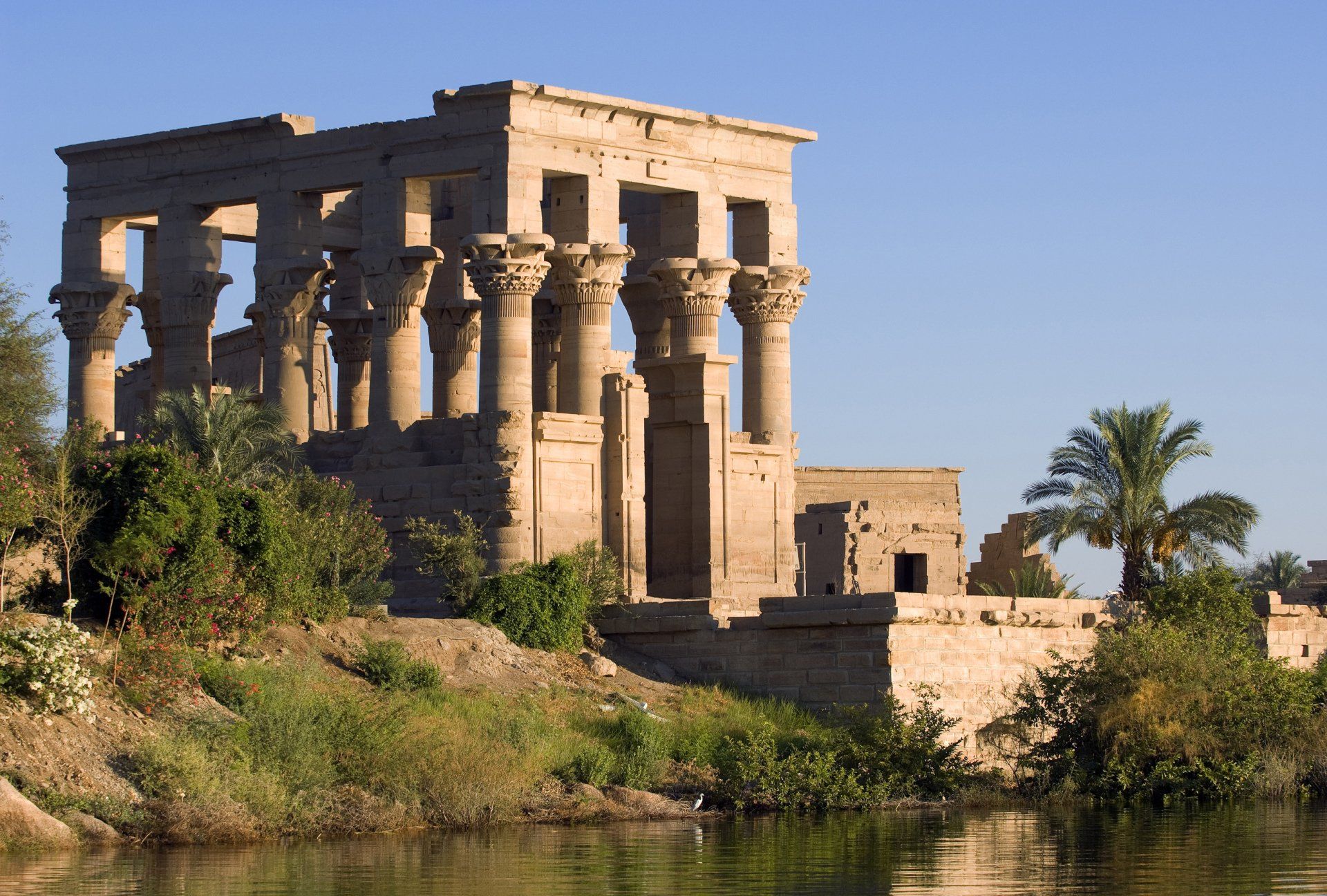 Temple de Philae, Assouan Egypte, felouque sur le Nil, 