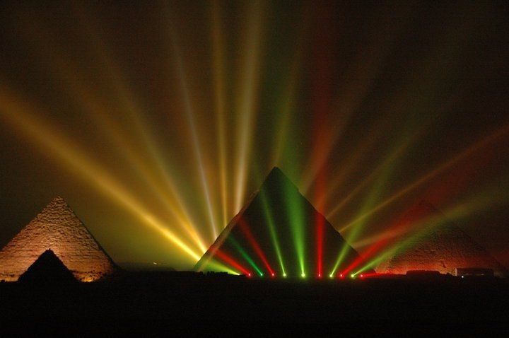 Son lumière Gizeh,  Pyramides de Gizeh, Plateau de Gizeh,