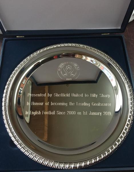Billy Sharp 100 goals award