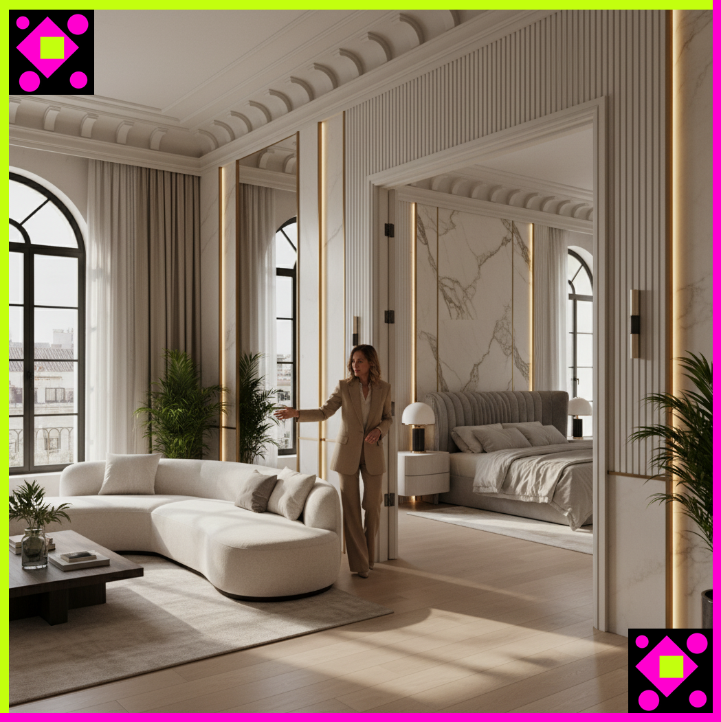 Decoración de interiores en Rubí, salón y aviación, acabados de decorador