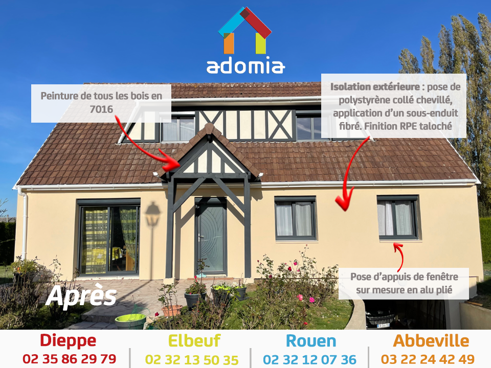Isolation extérieure entreprise Rouen Dieppe Elbeuf Abbeville RGE