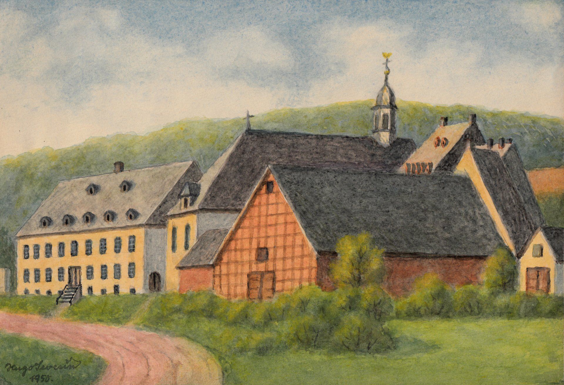 Kornhaus aus der Erinnerung 1950 (Hugo Severin) Kornhaus