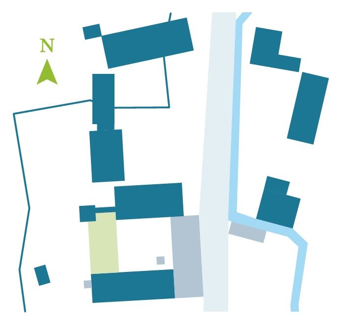 Lage des Schwesternhauses Lage des Schwesternhauses