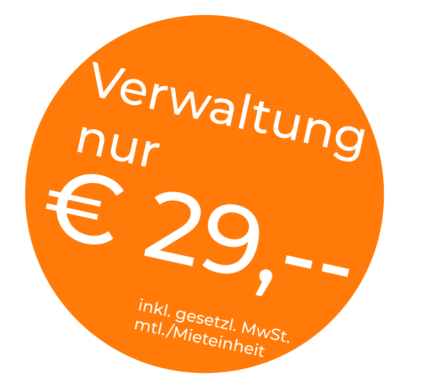 Mietverwaltung € 29,-- pro Einheit
