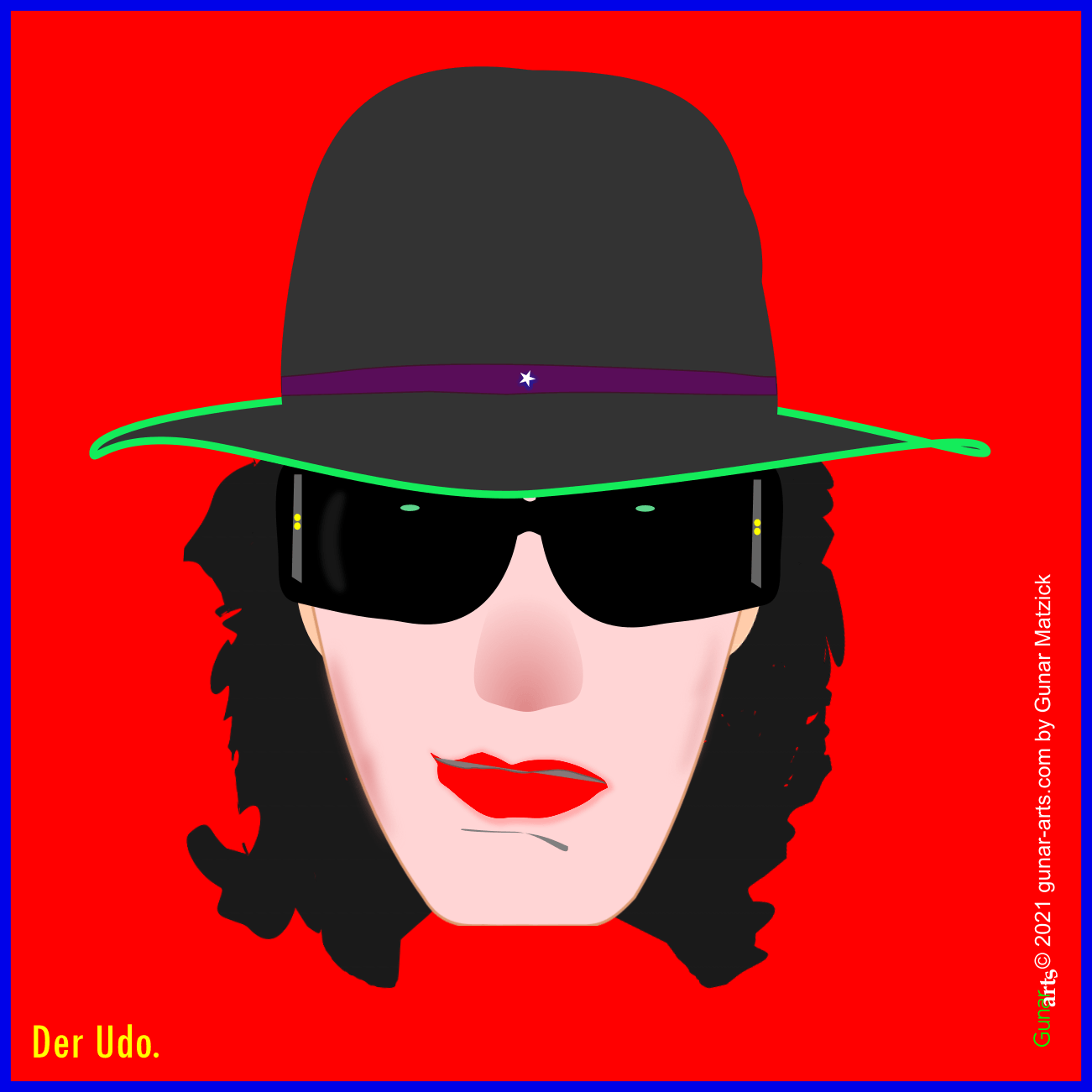 Menschen mit hohem Wiedererkennungswert, z.B. Udo Lindenberg by Gunar-arts.com von Gunar Matzick