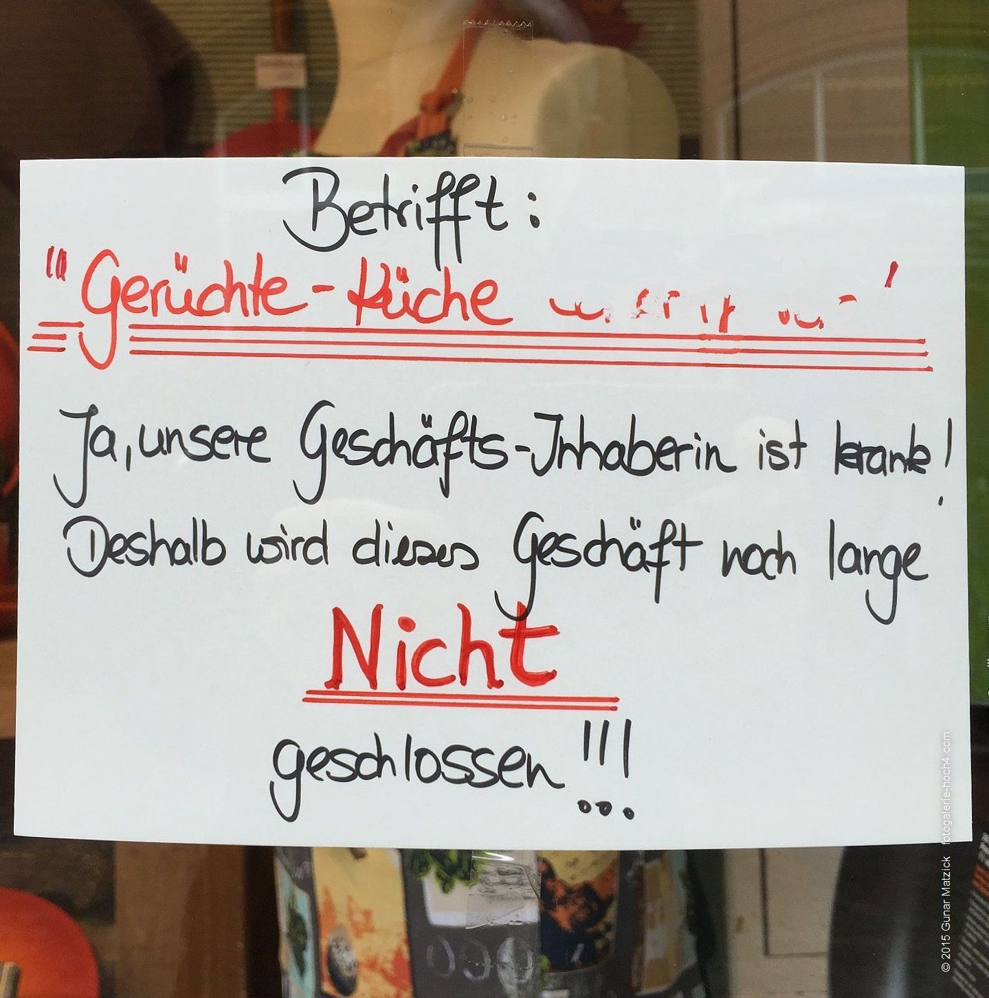 Da wünschen wir beste Genesung! In aller Deutlichkeit! Gerüchteküche außerhalb der Medien. Hier wehren sich die Mitarbeiter und nutzen dabei die