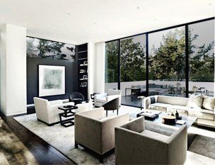 Interior of home with tinted windows