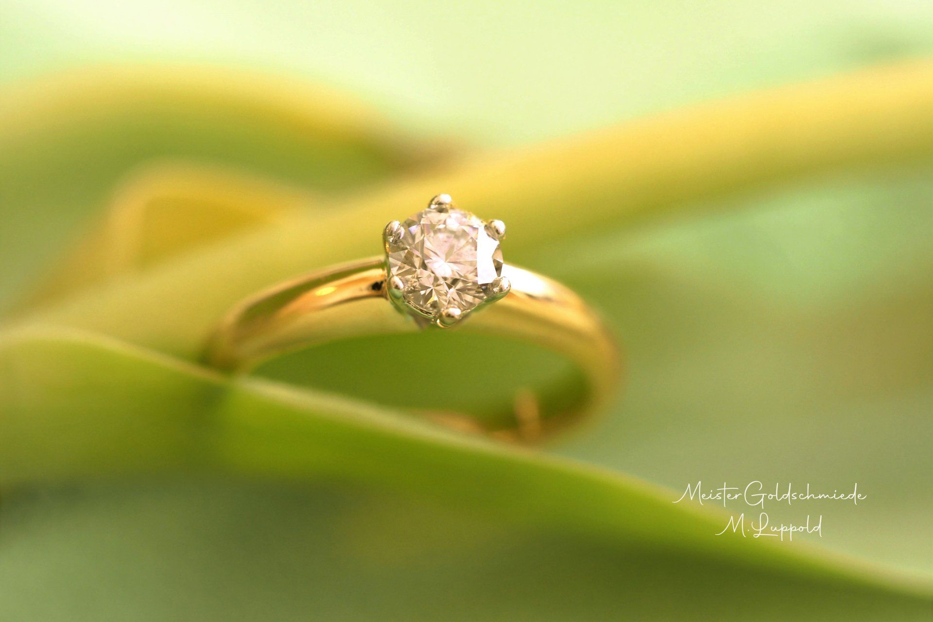 Verlobungsring 750/-Weißgold Cushion Diamant 1,01ct