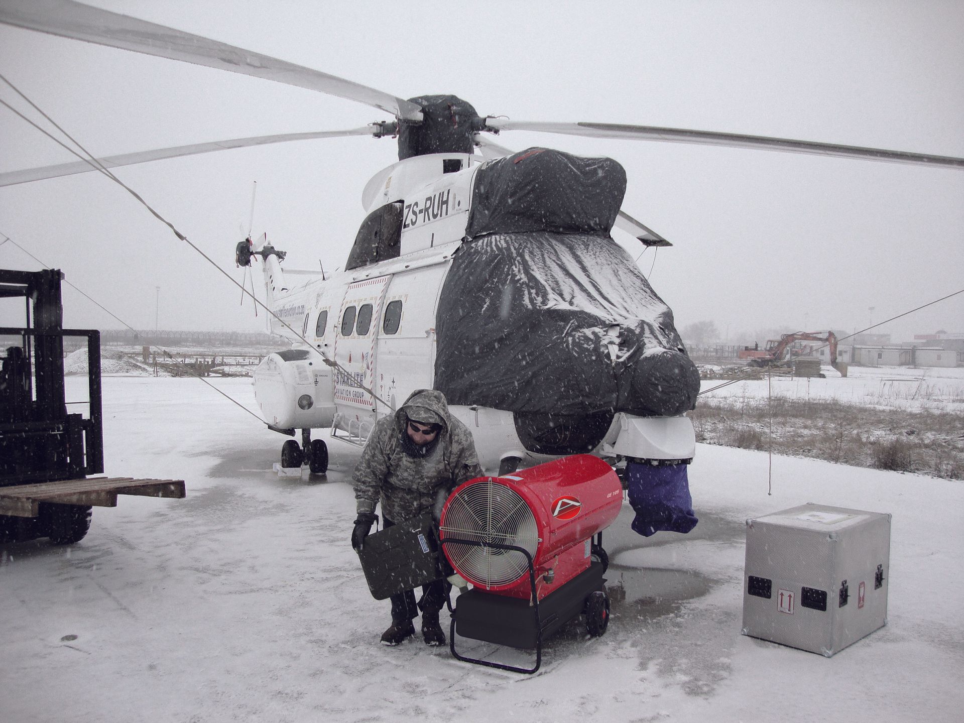 chauffage hélicoptere